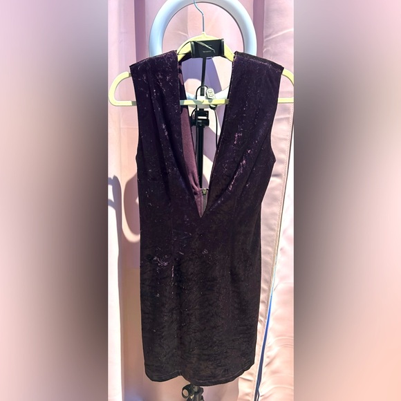 Forever21 velvet dress V neck with zipper Size S - Picture 1 of 3